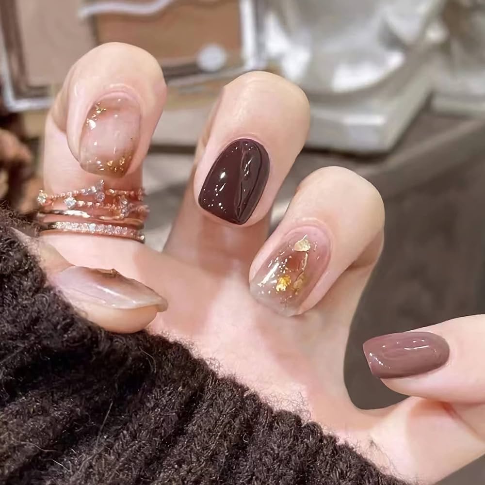 autumn nails brown